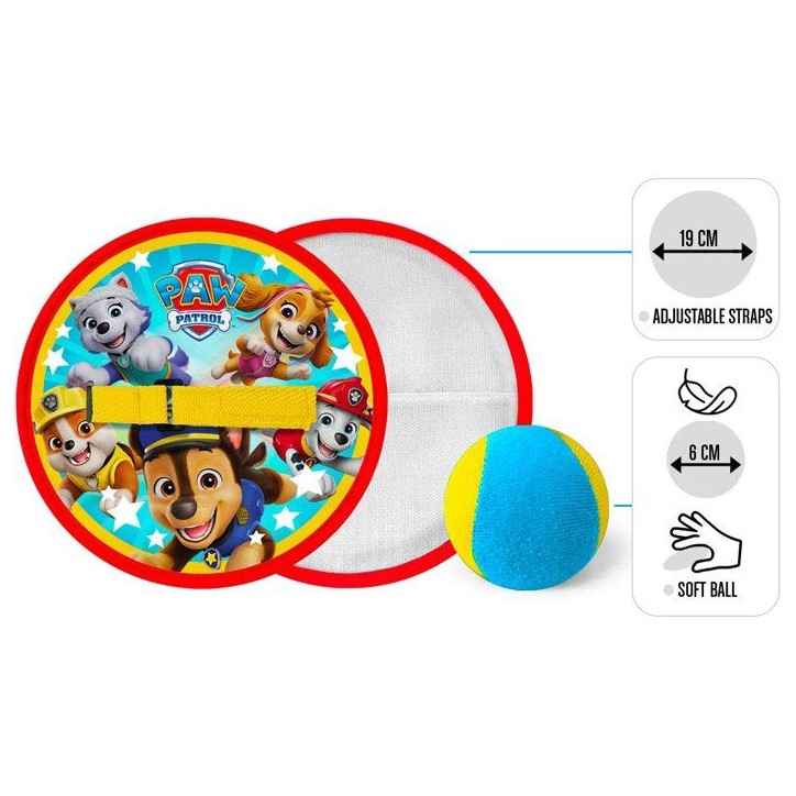 Jeu de lance-attrape balle - PAT'PATROUILLE - 2 raquettes Scratch Jeu de lance-attrape balle - PAT'PATROUILLE - 2 raquettes Scratch