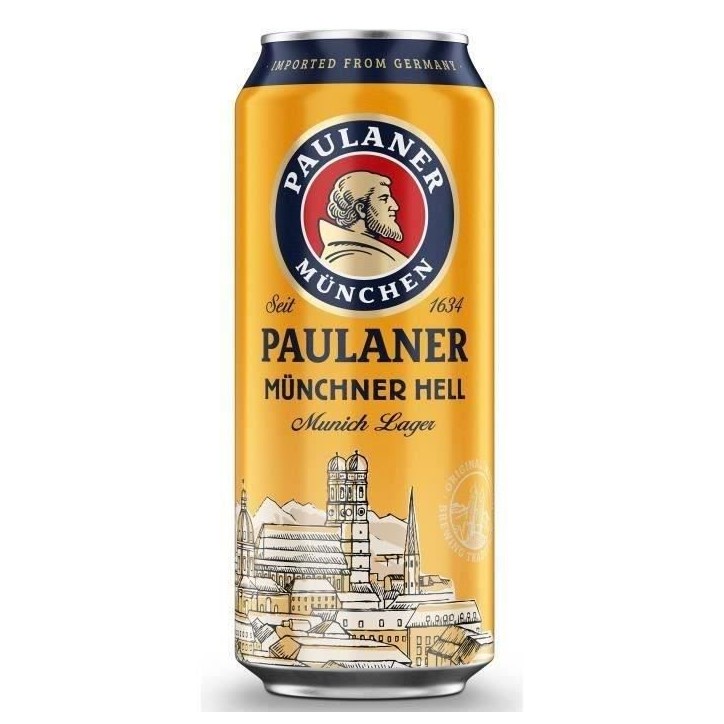 Biere Paulaner Münchner Hell Munich Lager - Canettes 24 x 50 cl - 4,9°