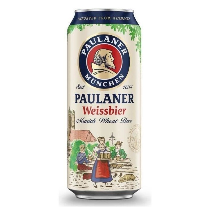 Biere Paulaner Weissbier Munich Wheat Beer - Canettes 24 x 50 cl - 5,5°