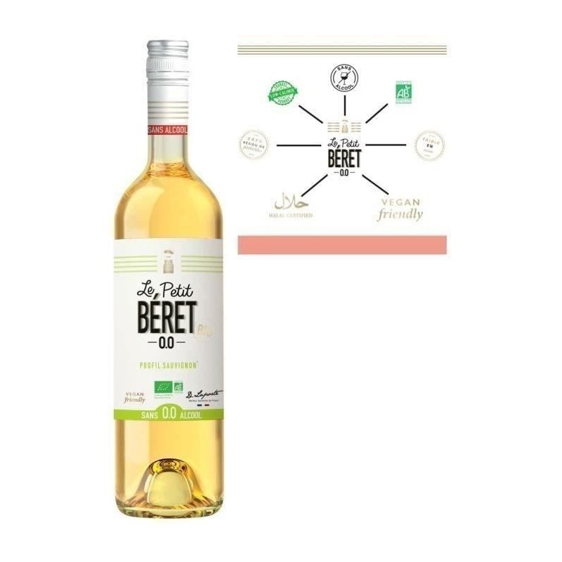 Le Petit Béret Sauvignon sans alcool Bio 0.0%