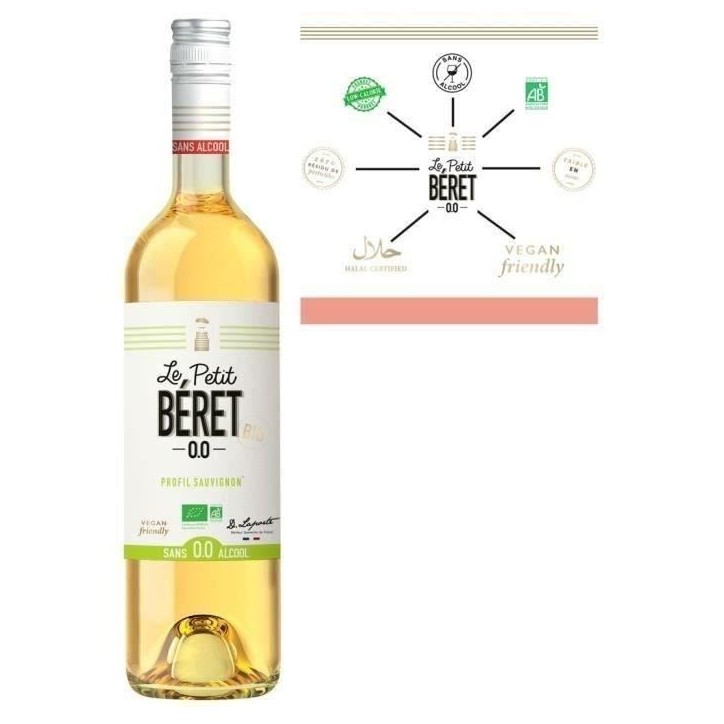 Le Petit Béret Sauvignon sans alcool Bio 0.0%