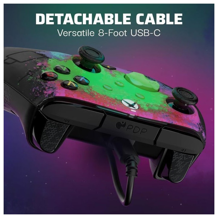 Manette de jeu - Xbox - Rematch Glow Advanced - Filiare - Space Dust - PDP Manette de jeu - Xbox - Rematch Glow Advanced - Filiare - Space Dust - PDP