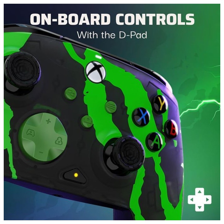 Manette de jeu - Xbox - Rematch Glow Advanced - Filaire - Jolt Green - PDP Manette de jeu - Xbox - Rematch Glow Advanced - Filaire - Jolt Green - PDP