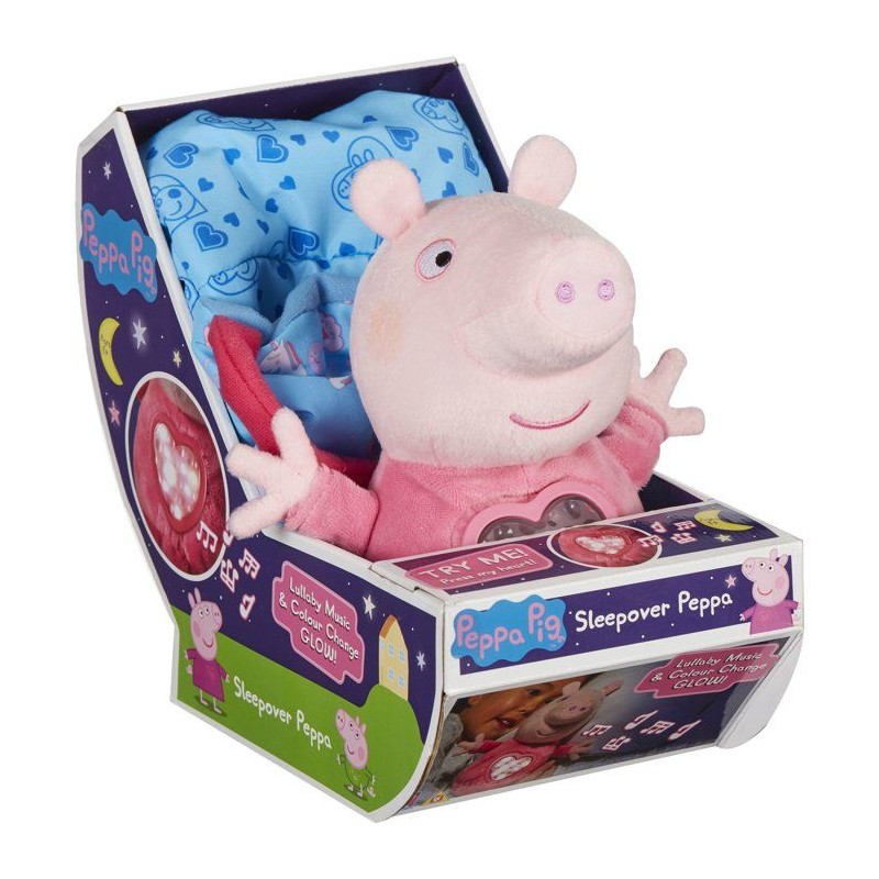 Peluche sleepover avec lumiere et berceuse - BANDAI - Peppa Pig - Joue