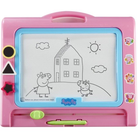 Ardoise magique magnétique - BANDAI - Peppa Pig - Tableau effaçable pour dessiner et recommencer a l'infini - Avec stylo
