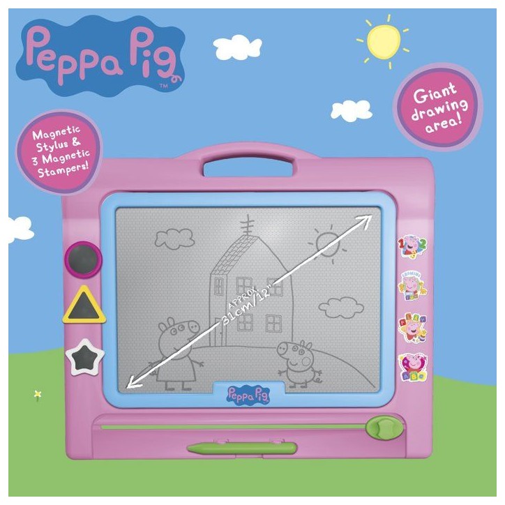 Ardoise magique magnétique - BANDAI - Peppa Pig - Tableau effaçable pour dessiner et recommencer a l'infini - Avec stylo Ardoise magique magnétique - BANDAI - Peppa Pig - Tableau effaçable pour dessiner et recommencer a l'infini - Avec stylo