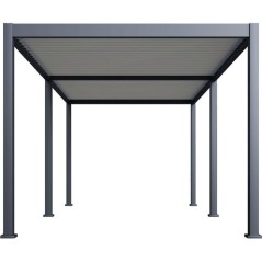 Pergola bioclimatique - 3 x 6 m - 18 m² - Structure aluminium anthrac