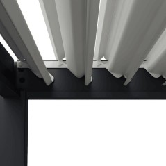 Pergola bioclimatique - 3 x 3 m - 9 m² - Structure aluminium anthraci