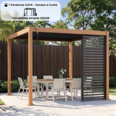 Persienne aluminium pour pergola - GAYA - Compatible PERGOLAGAYA - Gri