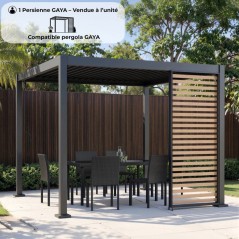 Persienne aluminium pour pergola - GAYA - Compatible PERGOLAGAYA - Gri