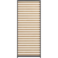 Persienne aluminium pour pergola - GAYA - Compatible PERGOLAGAYA - Gris et naturel - 229 x 93 cm