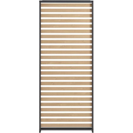 Persienne aluminium pour pergola - GAYA - Compatible PERGOLAGAYA - Gris et naturel - 229 x 93 cm