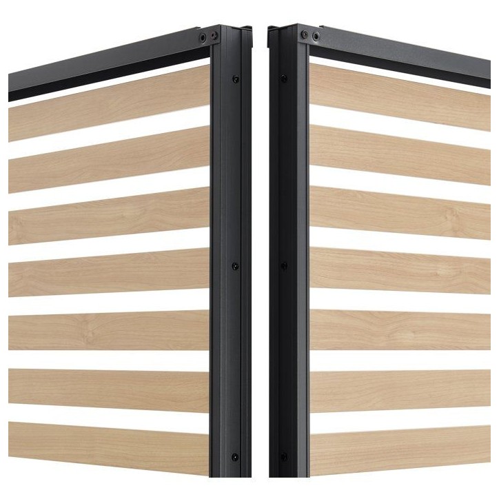 Persienne aluminium pour pergola - GAYA - Compatible PERGOLAGAYA - Gris et naturel - 229 x 93 cm Persienne aluminium pour pergola - GAYA - Compatible PERGOLAGAYA - Gris et naturel - 229 x 93 cm