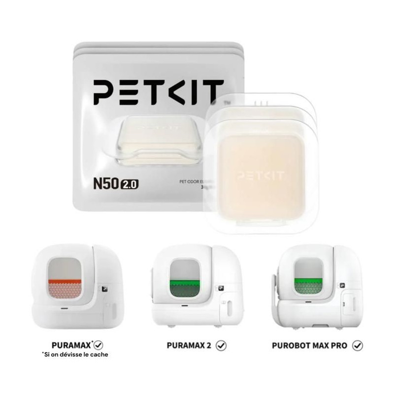 Lot de 3 désodorisants - PETKIT - N50 2.0 - Pour litiere automatique
