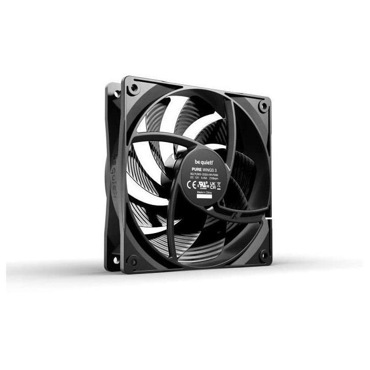Ventilateur Boîtier - BE QUIET! - Pure Wings 3 - 120 mm - PWM high-speed - 2100 tr/min Ventilateur Boîtier - BE QUIET! - Pure Wings 3 - 120 mm - PWM high-speed - 2100 tr/min