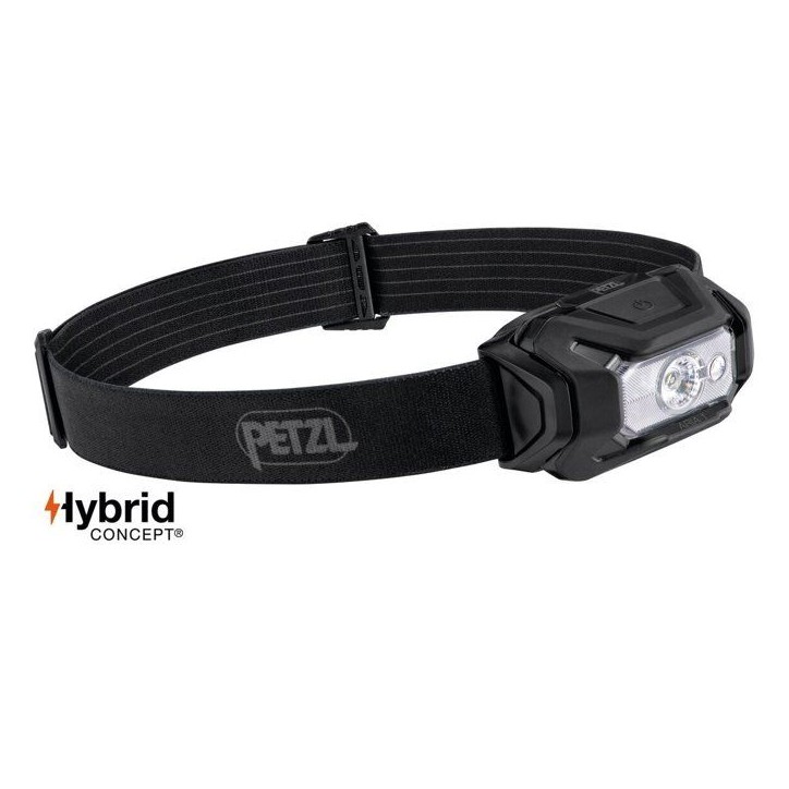 Lampe frontale - PETZL - ARIA 1 RGB - 375 Lumens - Portée 70 m - Autonomie max 110 h - Alimentation 3 piles AAA/LR03 Lampe frontale - PETZL - ARIA 1 RGB - 375 Lumens - Portée 70 m - Autonomie max 110 h - Alimentation 3 piles AAA/LR03
