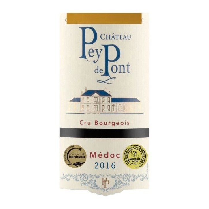 Château Pey de Pont 2016 Médoc Cru Bourgeois - Vin rouge de Bordeaux