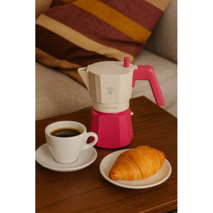 Cafetiere italienne - PEZZETTI - FUTUREXPRESS - Aluminium - 6 tasses - Fuschia Cafetiere italienne - PEZZETTI - FUTUREXPRESS - Aluminium - 6 tasses - Fuschia