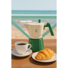 Cafetiere italienne - PEZZETTI - FUTUREXPRESS - Aluminium - 3 tasses - Vert