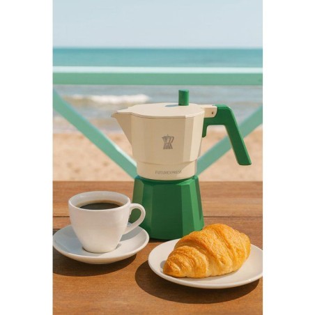 Cafetiere italienne - PEZZETTI - FUTUREXPRESS - Aluminium - 6 tasses - Vert