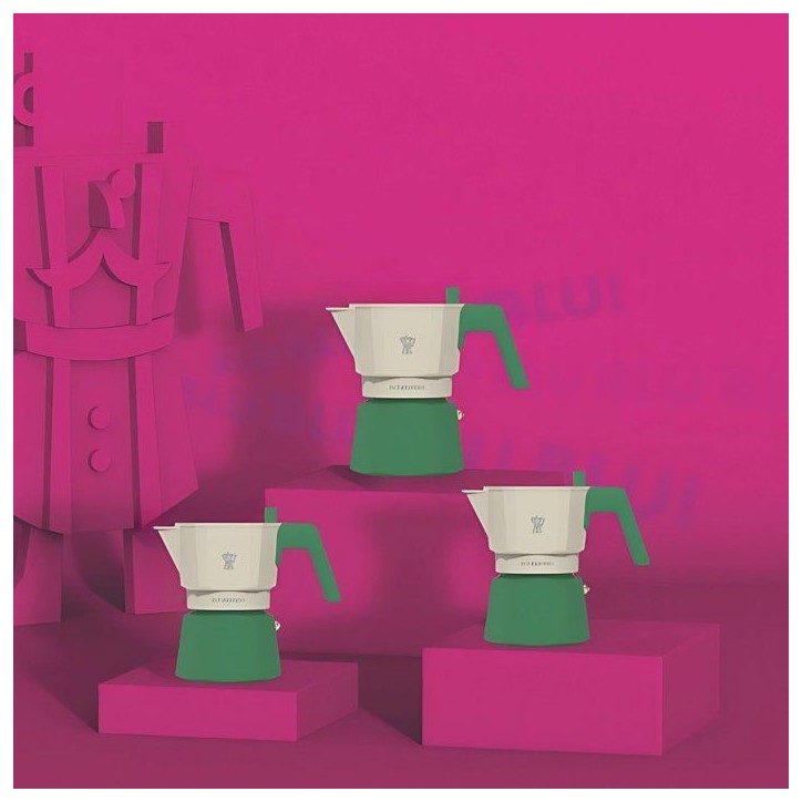 Cafetiere italienne - PEZZETTI - FUTUREXPRESS - Aluminium - 6 tasses - Vert Cafetiere italienne - PEZZETTI - FUTUREXPRESS - Aluminium - 6 tasses - Vert