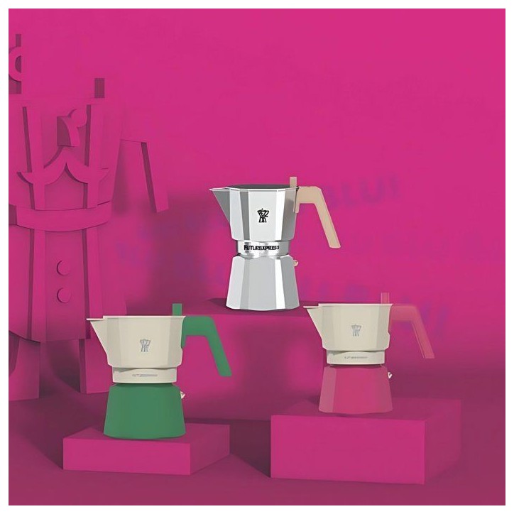 Cafetiere italienne - PEZZETTI - FUTUREXPRESS - Aluminium - 6 tasses - Vert Cafetiere italienne - PEZZETTI - FUTUREXPRESS - Aluminium - 6 tasses - Vert