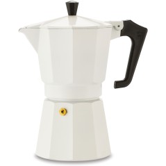 Cafetiere italienne - PEZZETTI - ITALEXPRESS - Aluminium - 6 tasses - Blanc