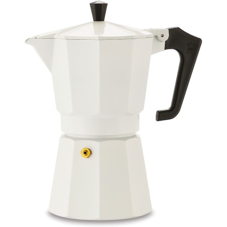 Cafetiere italienne - PEZZETTI - ITALEXPRESS - Aluminium - 6 tasses - Blanc