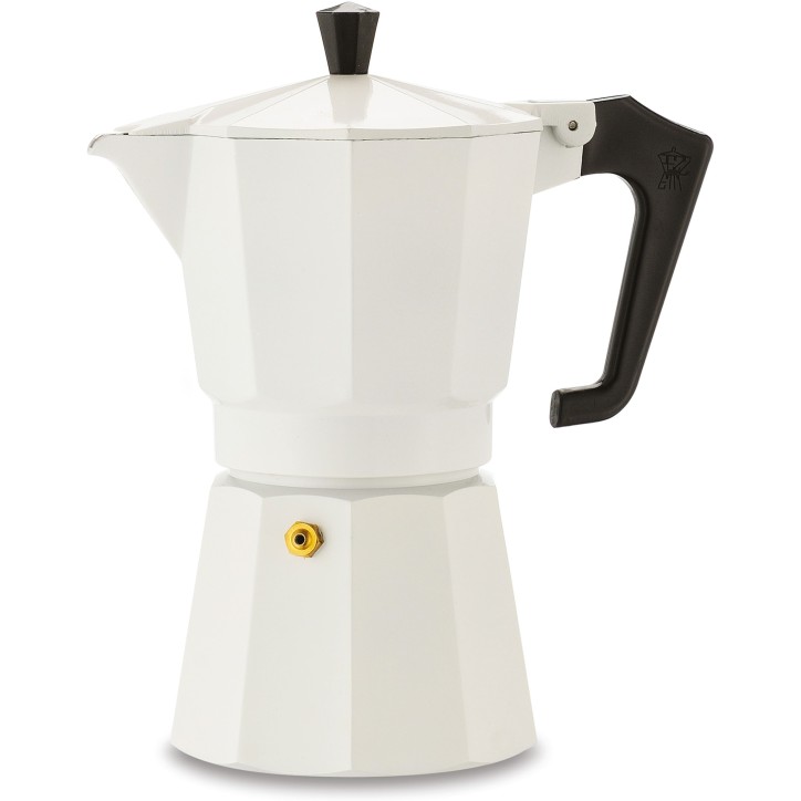Cafetiere italienne - PEZZETTI - ITALEXPRESS - Aluminium - 6 tasses - Blanc Cafetiere italienne - PEZZETTI - ITALEXPRESS - Aluminium - 6 tasses - Blanc