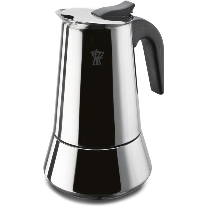 Cafetiere italienne - PEZZETTI - STEELEXPRESS - Acier inoxydable - 10 tasses - Tous feux dont induction - Argent Cafetiere italienne - PEZZETTI - STEELEXPRESS - Acier inoxydable - 10 tasses - Tous feux dont induction - Argent