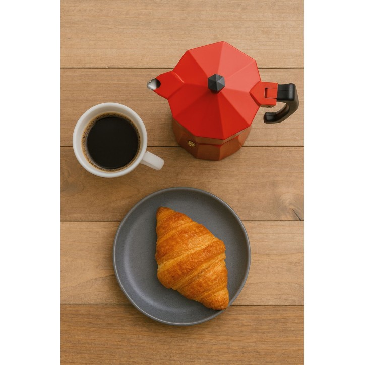 Cafetiere italienne - PEZZETTI - ITALEXPRESS - Aluminium - 6 tasses - Rouge Cafetiere italienne - PEZZETTI - ITALEXPRESS - Aluminium - 6 tasses - Rouge