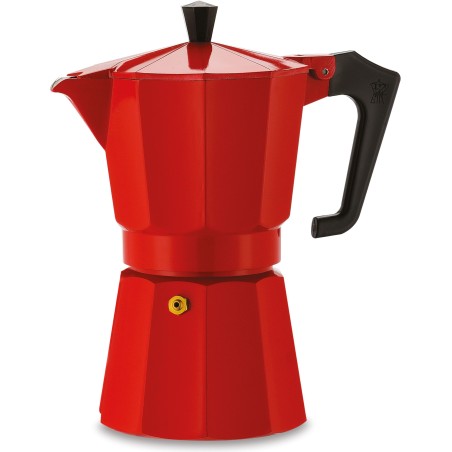 Cafetiere italienne - PEZZETTI - ITALEXPRESS - Aluminium - 6 tasses - Rouge