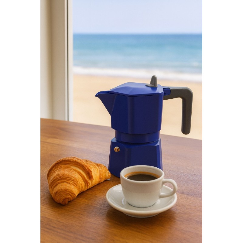 Cafetiere italienne - PEZZETTI - PENTAEXPRESS - Aluminium - 3 tasses -