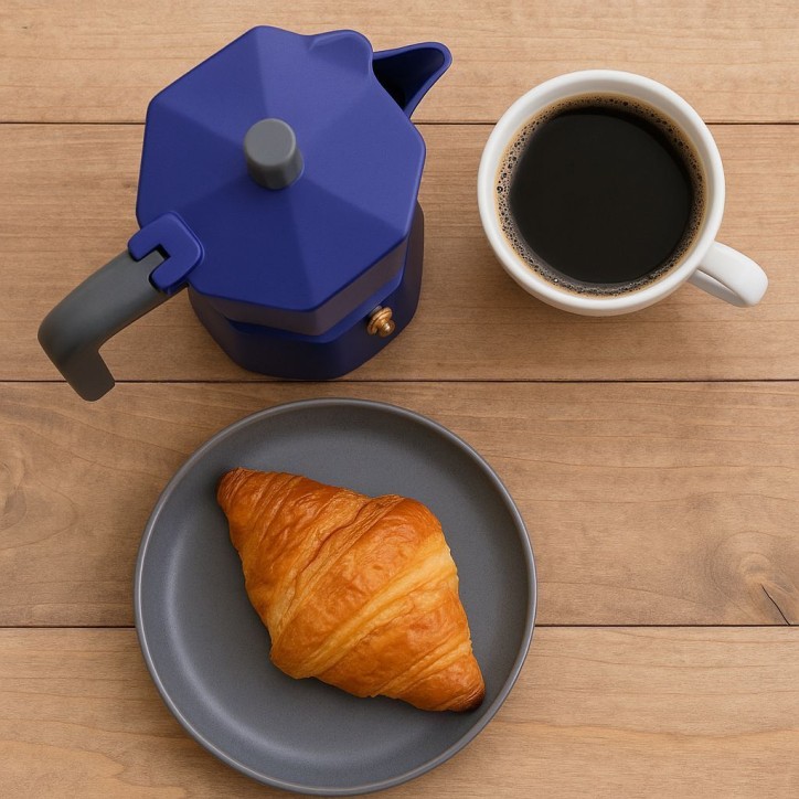 Cafetiere italienne - PEZZETTI - PENTAEXPRESS - Aluminium - 6 tasses - Bleu Cafetiere italienne - PEZZETTI - PENTAEXPRESS - Aluminium - 6 tasses - Bleu