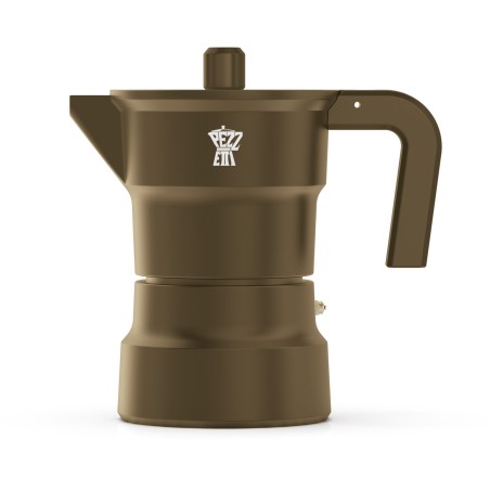 Cafetiere italienne - PEZZETTI - SOLIDEXPRESS - Aluminium - 6 tasses - Kaki