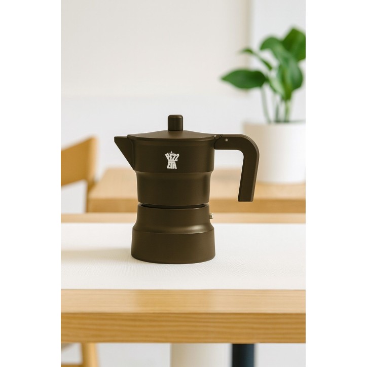 Cafetiere italienne - PEZZETTI - SOLIDEXPRESS - Aluminium - 6 tasses - Kaki Cafetiere italienne - PEZZETTI - SOLIDEXPRESS - Aluminium - 6 tasses - Kaki