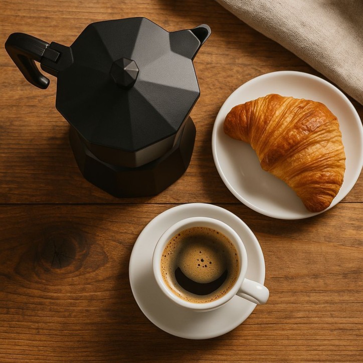 Cafetiere italienne - PEZZETTI - ITALEXPRESS - Aluminium - 3 tasses - Noir