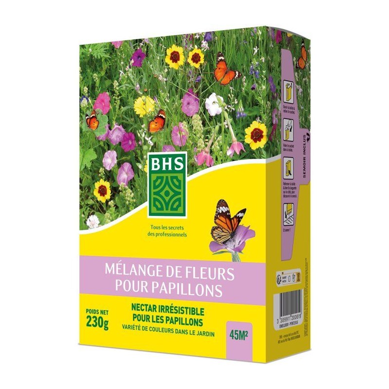 Mélange de fleurs pour papillons - BHS - 230 g - 39 variétés vivace