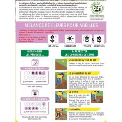 Mélange de fleurs pour abeilles - BHS - 230 g - 26 variétés de fleurs annuelles