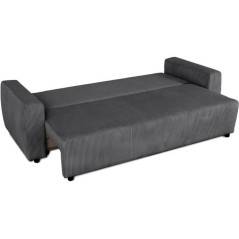 Canapé convertible - 3 places - PHARELL - Tissu Velours côtelé Anth