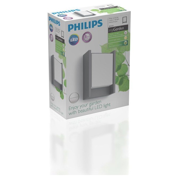 Applique murale - PHILIPS - Arbour - Éclairage extérieur - Lumiere blanche chaude - Large - IP44 Applique murale - PHILIPS - Arbour - Éclairage extérieur - Lumiere blanche chaude - Large - IP44