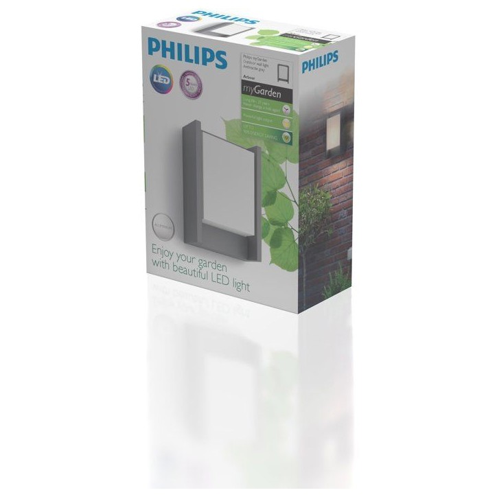 Applique murale - PHILIPS - Arbour - Éclairage extérieur - Lumiere blanche chaude - Large - IP44 Applique murale - PHILIPS - Arbour - Éclairage extérieur - Lumiere blanche chaude - Large - IP44