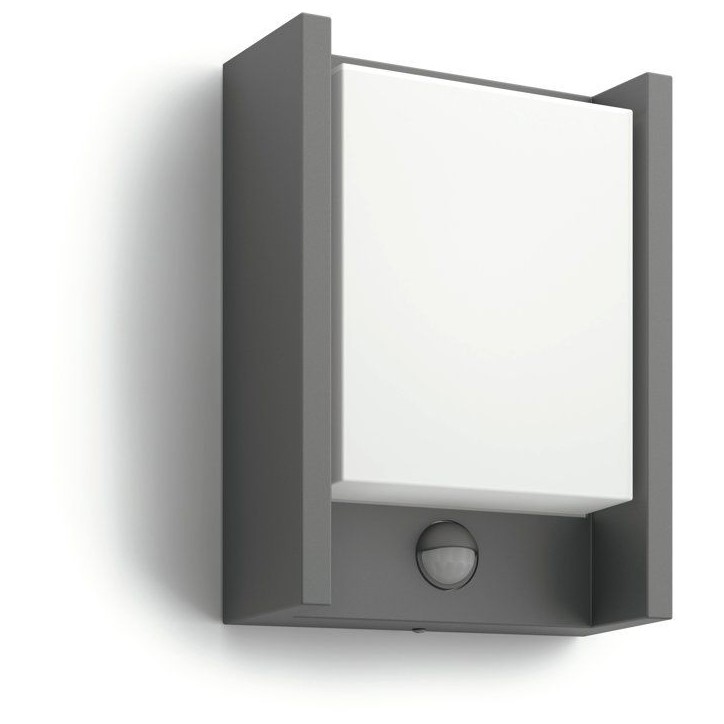 Applique murale - PHILIPS - Arbour - Lumiere blanche chaude - Avec capteur - Large - IP44 Applique murale - PHILIPS - Arbour - Lumiere blanche chaude - Avec capteur - Large - IP44