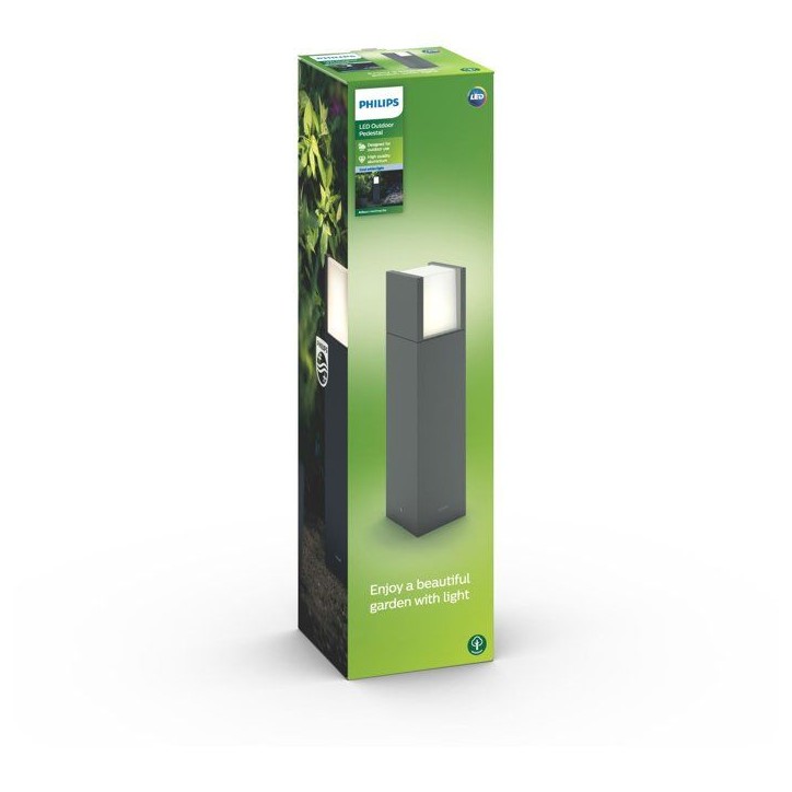 Lampe sur pied - PHILIPS - Arbour - 4000K - Anthracite - 1x6 W - IP44 Lampe sur pied - PHILIPS - Arbour - 4000K - Anthracite - 1x6 W - IP44