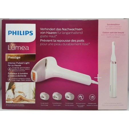 Epilateur a lumiere pulsée - PHILIPS - Lumea IPL 8000 - Technologie SenseIQ - Capteur SmartSkin - 4 embouts ergonomiques