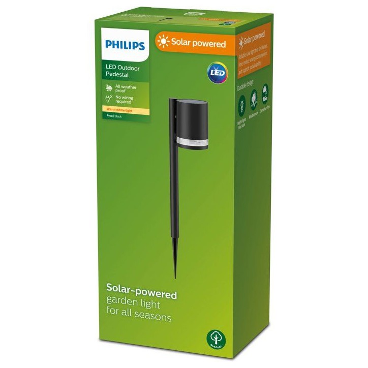 Borne lumineuse sur poteau - PHILIPS - Fyce - Noir Borne lumineuse sur poteau - PHILIPS - Fyce - Noir