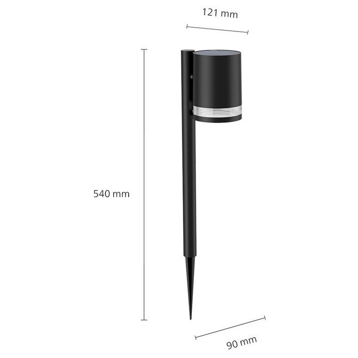 Borne lumineuse sur poteau - PHILIPS - Fyce - Noir Borne lumineuse sur poteau - PHILIPS - Fyce - Noir