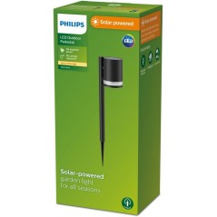 Borne lumineuse sur poteau - PHILIPS - Fyce - Noir