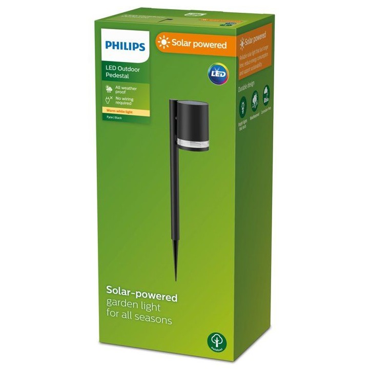 Borne lumineuse sur poteau - PHILIPS - Fyce - Noir Borne lumineuse sur poteau - PHILIPS - Fyce - Noir