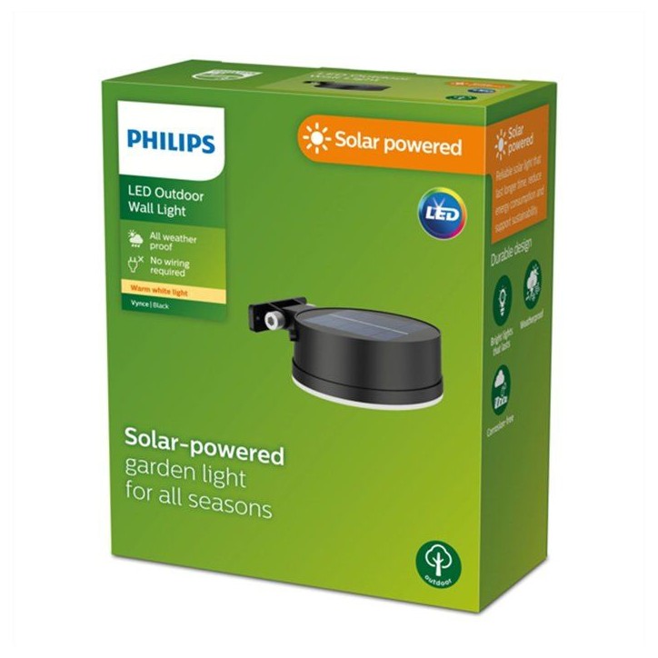 Applique murale - PHILIPS - Vynce - Rond solaire - Noir Applique murale - PHILIPS - Vynce - Rond solaire - Noir